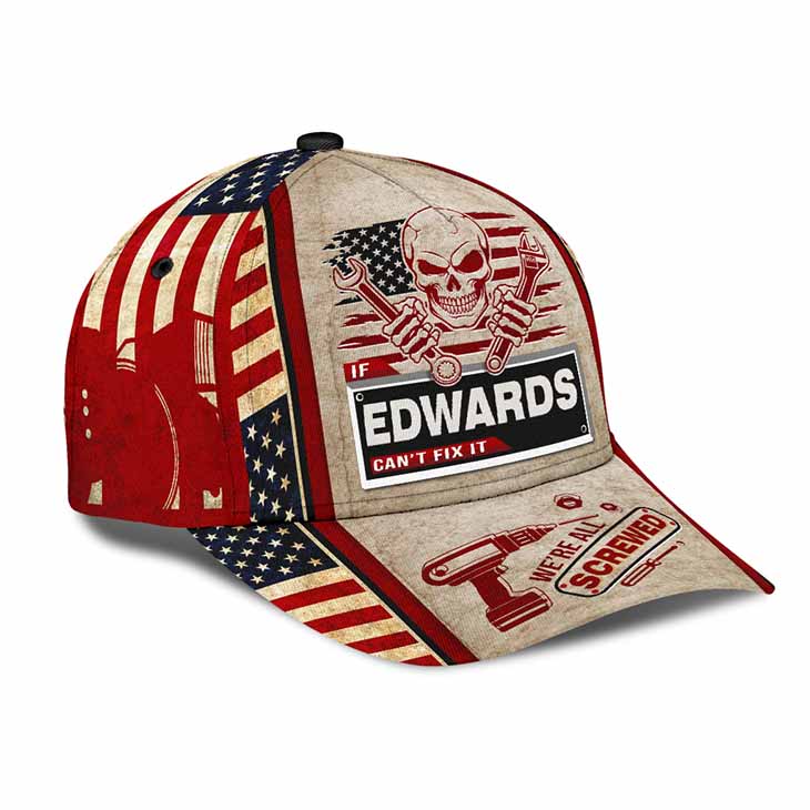 Skull If Edwards Cant Fix It Were All Screwed Cap Hat2
