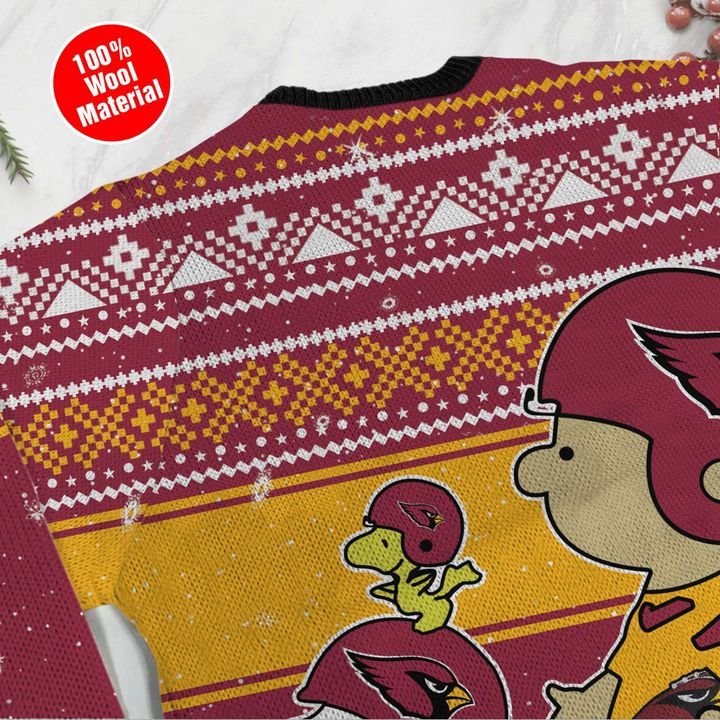 Snoopy and Charlie Brown Arizona Cardinals Sweater 4