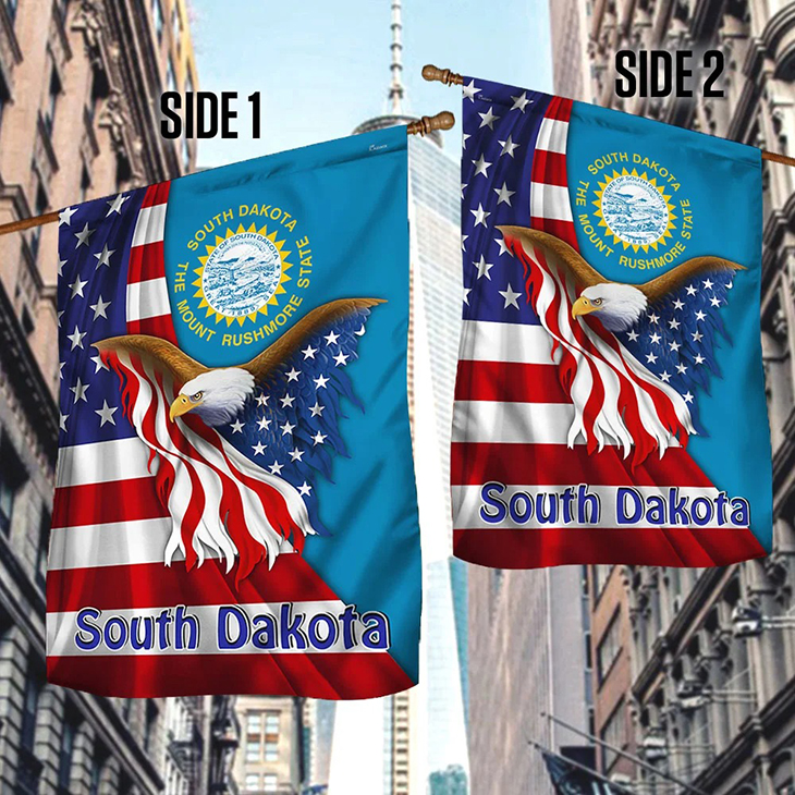 South Dakota The Mount Rushmore State American Eagle Flag2