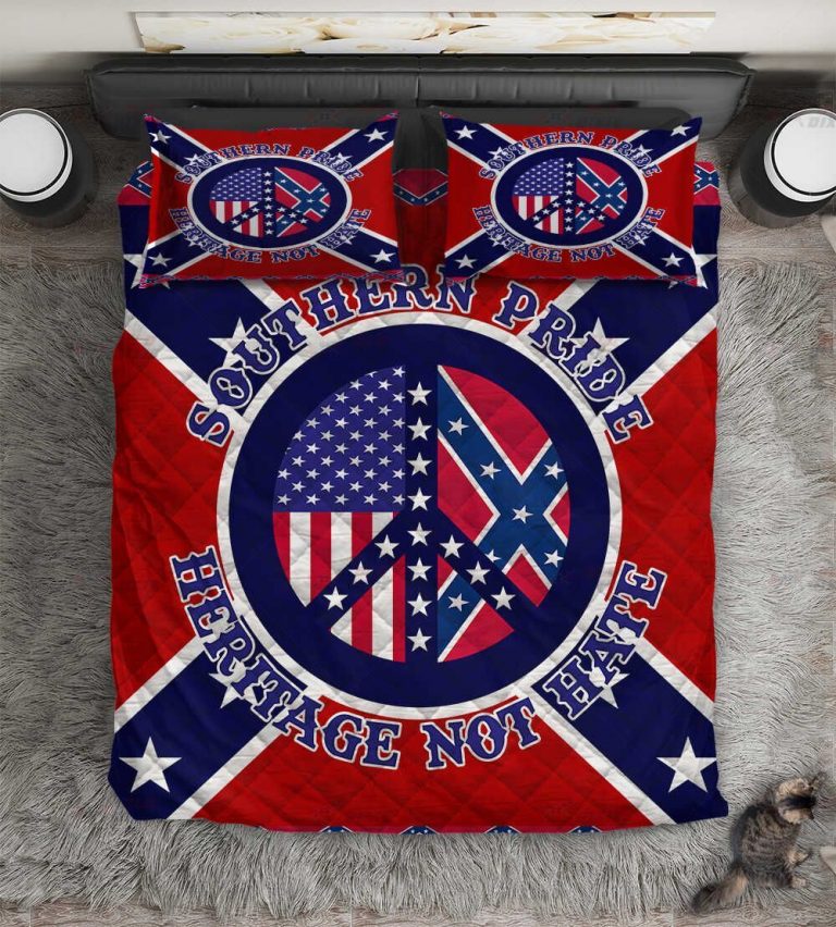 Southern pride heritage not hate quilt bedding set 2