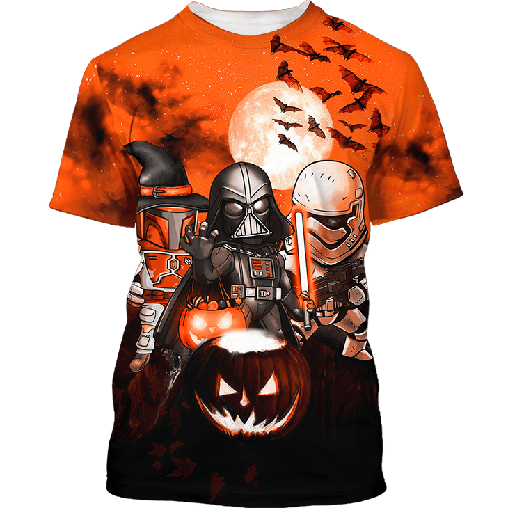 Star Wars Darth Vader Boba Fett Stormtrooper Halloween Night Hoodie And Shirt2