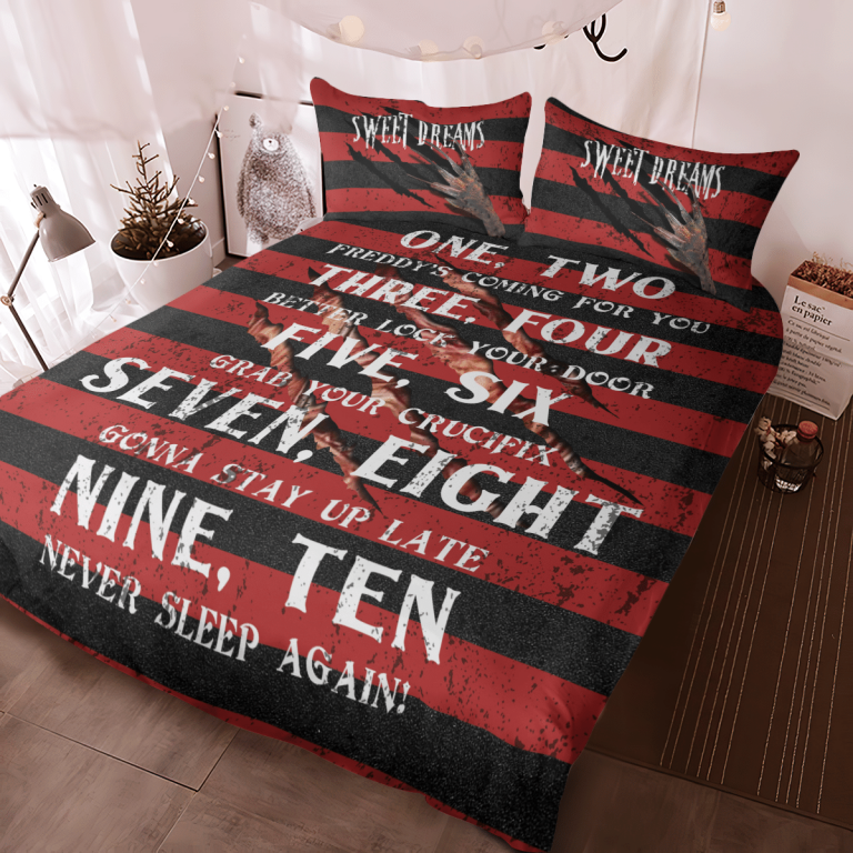 Sweet dreams one two Freddy is coming bedding set 1