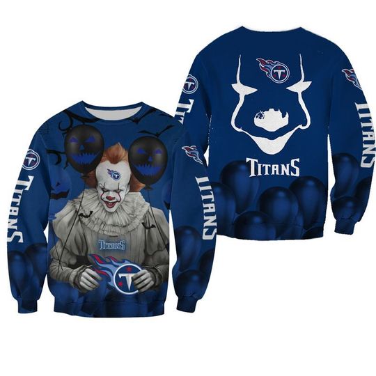Tennessee titans pennywise the dancing clown it halloween 3d all over print hoodie 4 Tennessee titans pennywise the dancing clown it halloween 3d all over print hoodie2