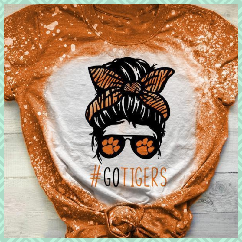 Tiger clemson tide Go tigers bleach T shirt 3 Tiger clemson tide Go tigers bleach T shirt 1