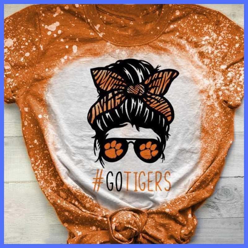 Tiger clemson tide Go tigers bleach T shirt 4 Tiger clemson tide Go tigers bleach T shirt 2