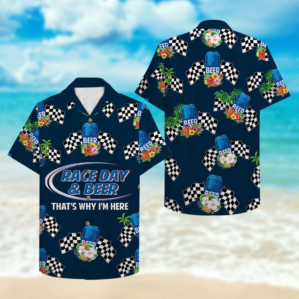 Track Racing Race Day And Beer Hawaiian Shirt 3 Track Racing Race Day And Beer Hawaiian Shirt 2