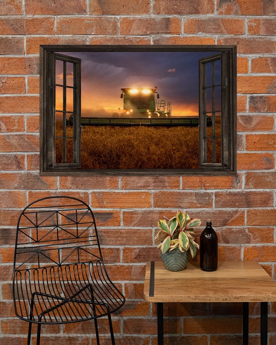 Tractor window view poster 3 1