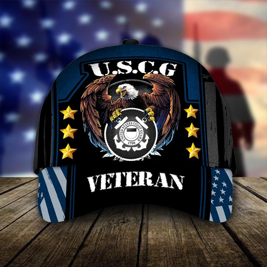 U.S.C.G United States Coast Guard 1790 Veteran Cap