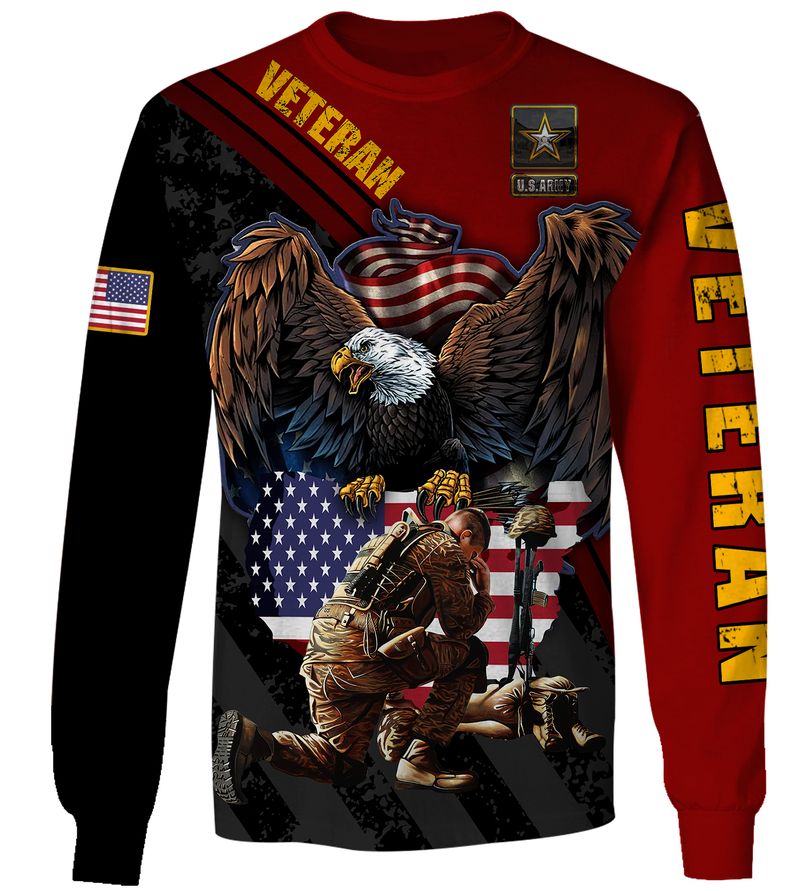 US Army Veteran Eagle American flag 3d shirt hoodie 1 US Army Veteran Eagle American flag 3d shirt hoodie 4