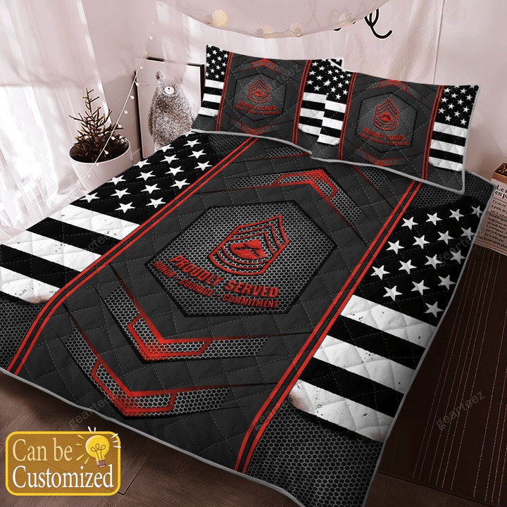 US Marines Veteran proudly served quilt bedding set 4 US Marines Veteran proudly served quilt bedding set 2