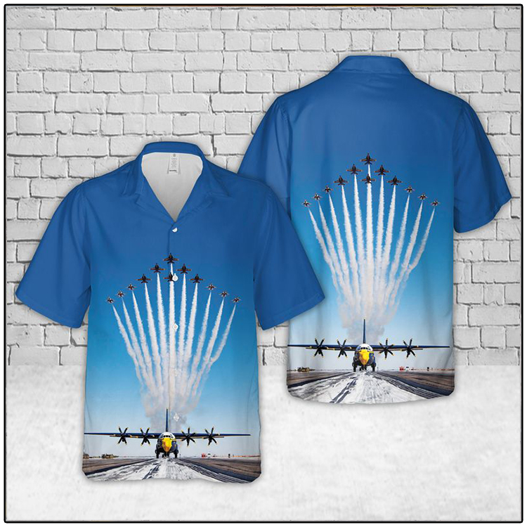 US Navy Blue Angels Show Hawaiian Shirt1