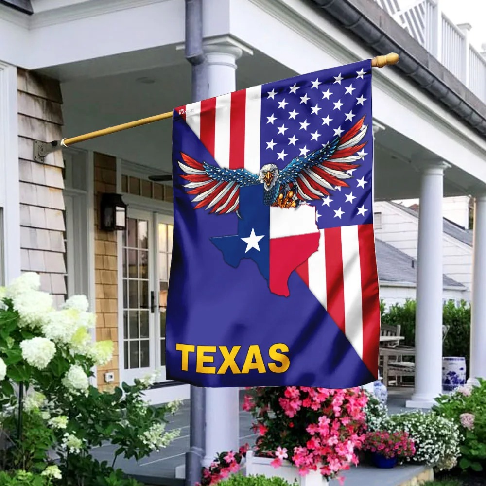 US State Texas American Eagle Flag