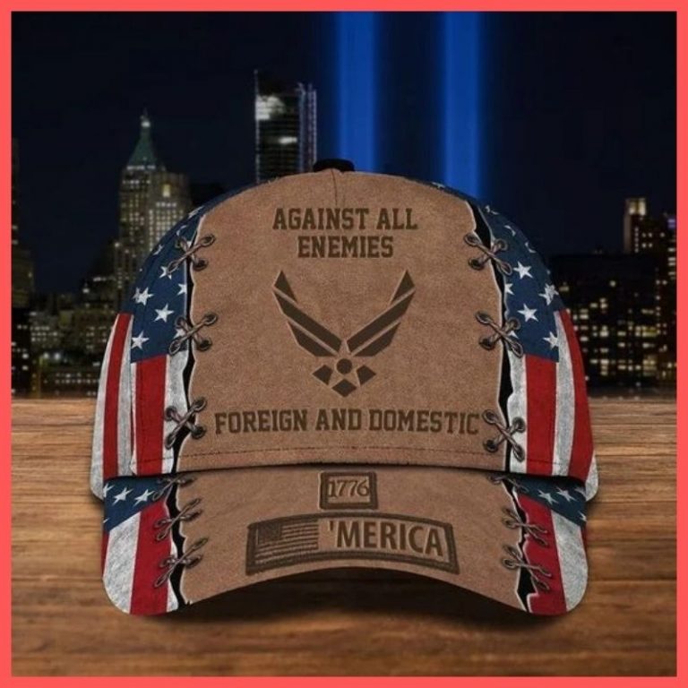 US air force against all enemies foreign and domestic 1776 cap hat 3 US air force against all enemies foreign and domestic 1776 cap hat 3