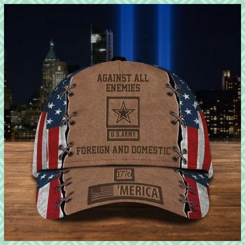US army against all enemies foreign and domestic 1776 cap hat 4 US army against all enemies foreign and domestic 1776 cap hat 3