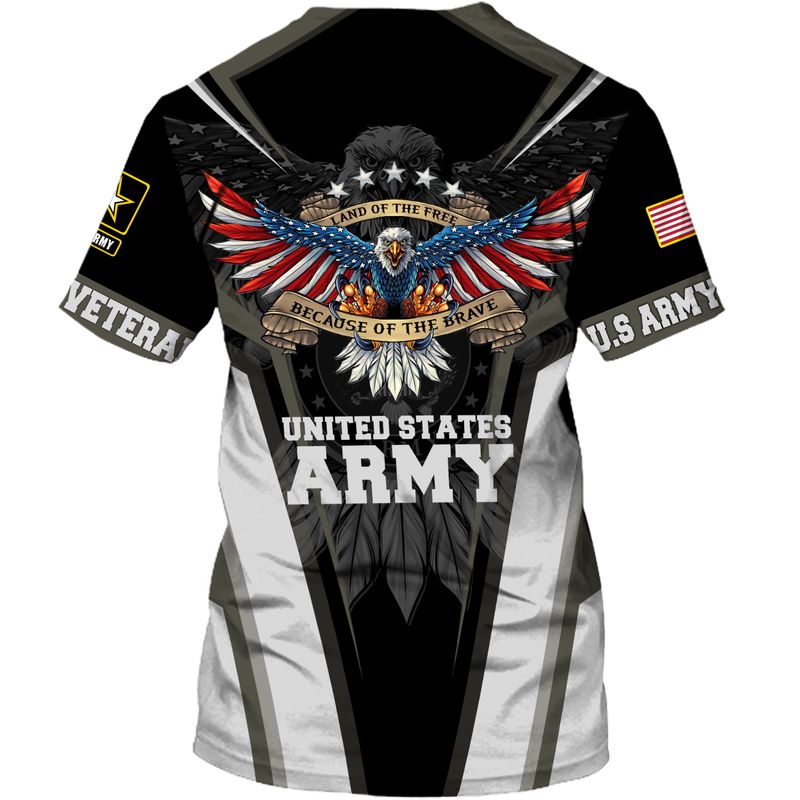 US army veteran eagle Land of the Free Because of the Brave shirt hoodie 3 US army veteran eagle Land of the Free Because of the Brave shirt hoodie 2