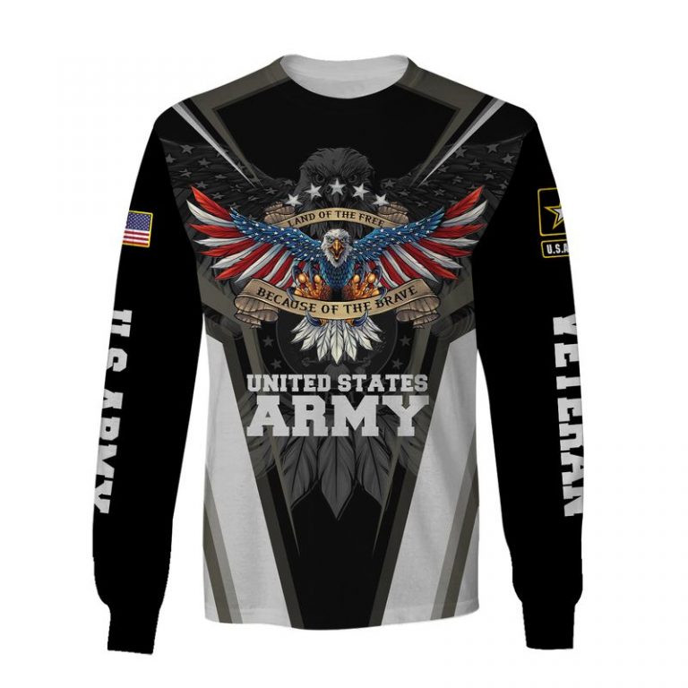 US army veteran eagle Land of the Free Because of the Brave shirt hoodie 3 US army veteran eagle Land of the Free Because of the Brave shirt hoodie 3
