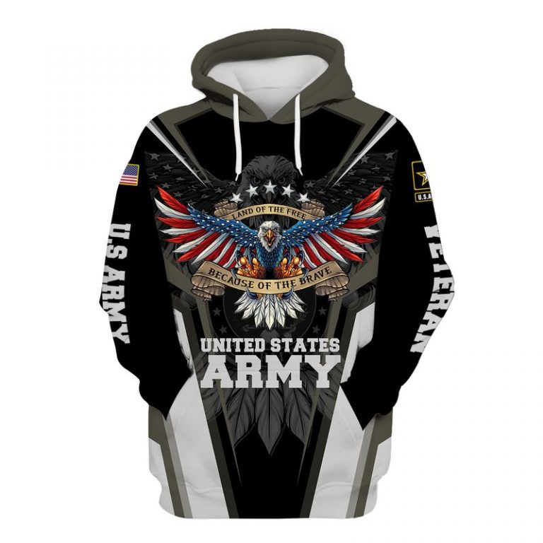 US army veteran eagle Land of the Free Because of the Brave shirt hoodie 4 US army veteran eagle Land of the Free Because of the Brave shirt hoodie 4