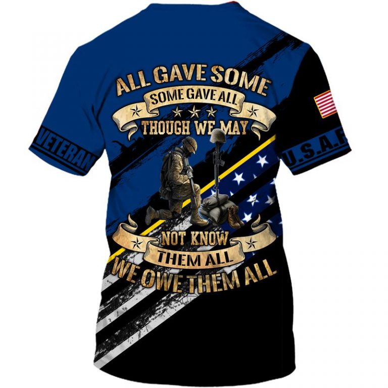 USAF Air force Veteran Eagle honor the fallen all gave some some gave all 3d hoodie and shirt 4