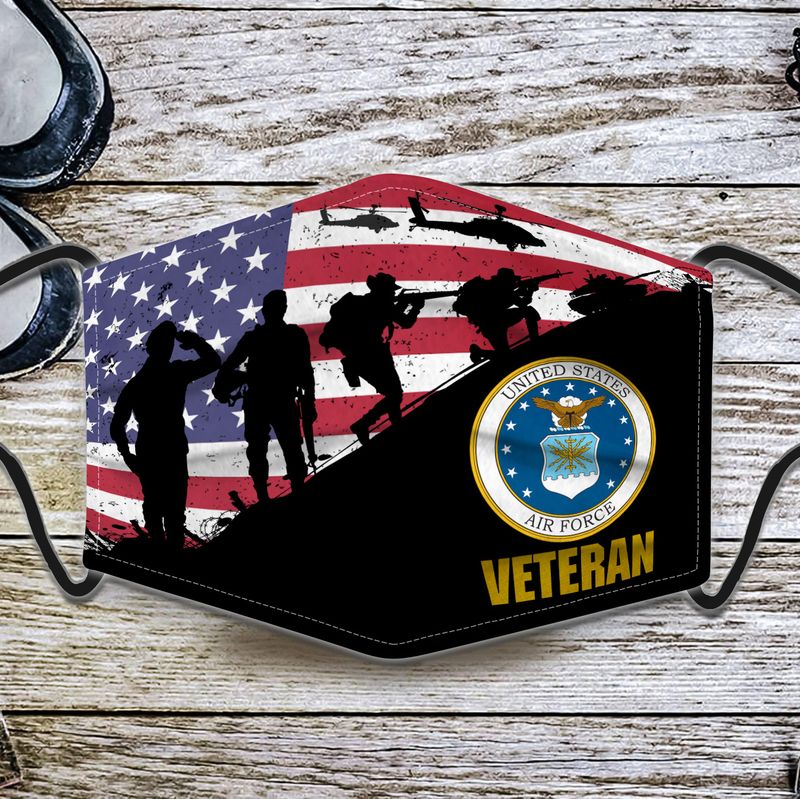 United States Air Force veteran American flag face mask 4 United States Air Force veteran American flag face mask 1