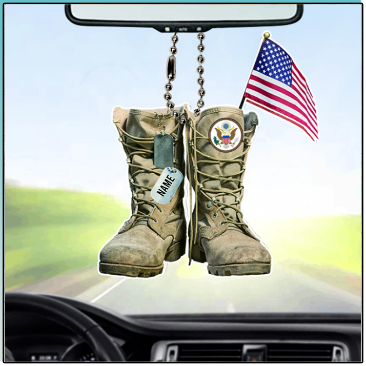 United States Army Marksmanship Unit Military Boots Custom Personalized Car Ornament 4 United States Army Marksmanship Unit Military Boots Personalized Car Ornament1