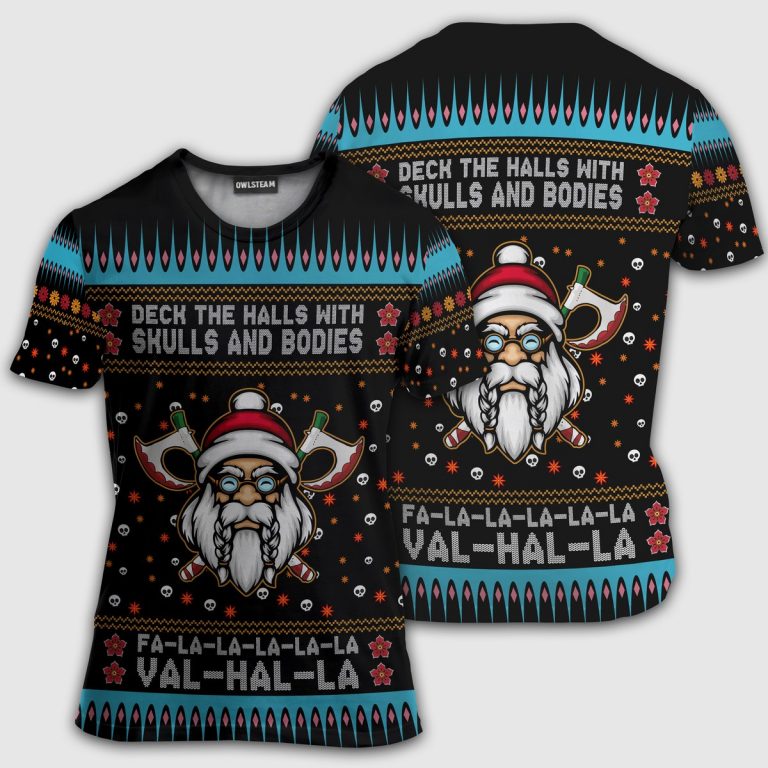 Viking Merry Xmas Valhalla 3d shirt hoodie 1