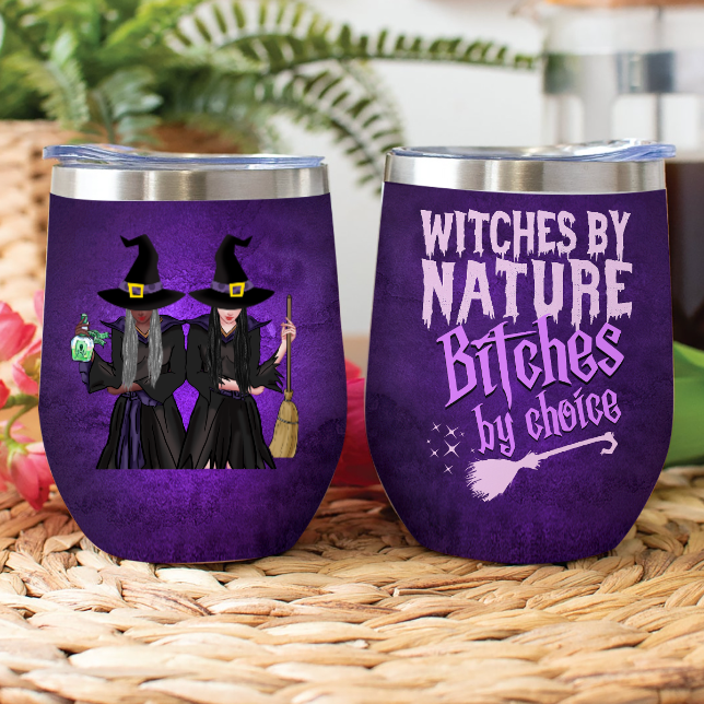 Witches By Nature Bitches By Choice Custom Name Tumbler5