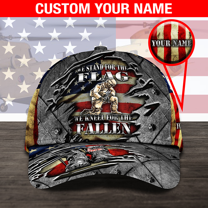 We bring you todays hottest flags and hats 80 America Flag We Stand For The Flag We Kneel For The Fallen Custom Name Cap
