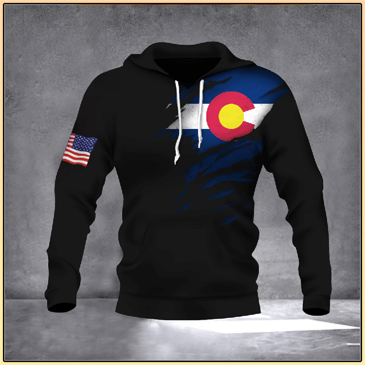 Looking Your Best Through Greater Fashion Sense 23 Colorado Flag And US Flag 3D Hoodie3