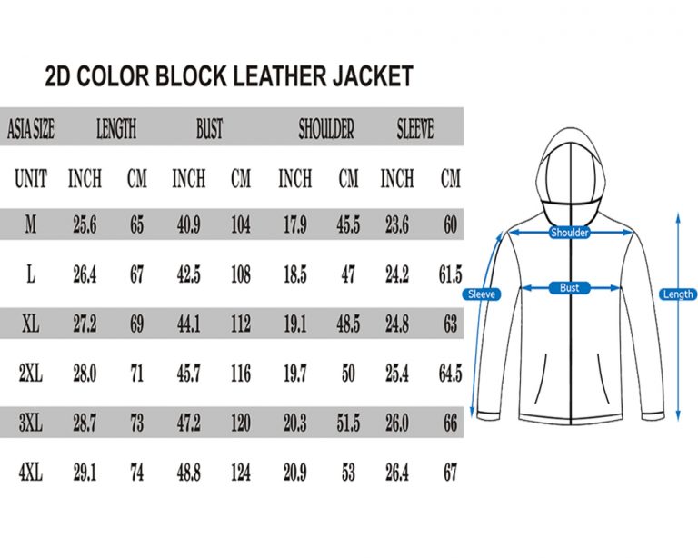 2d block leather jacket