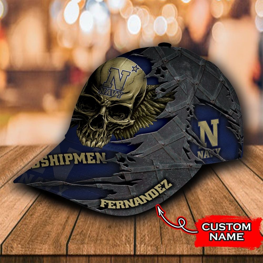 Personalized Navy Midshipmen skull cap hat 3 Personalized Navy Midshipmen skull cap hat 2