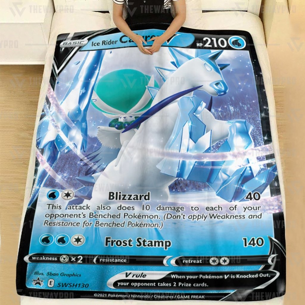 Ice Rider Calyrex V Pokemon blanket 2