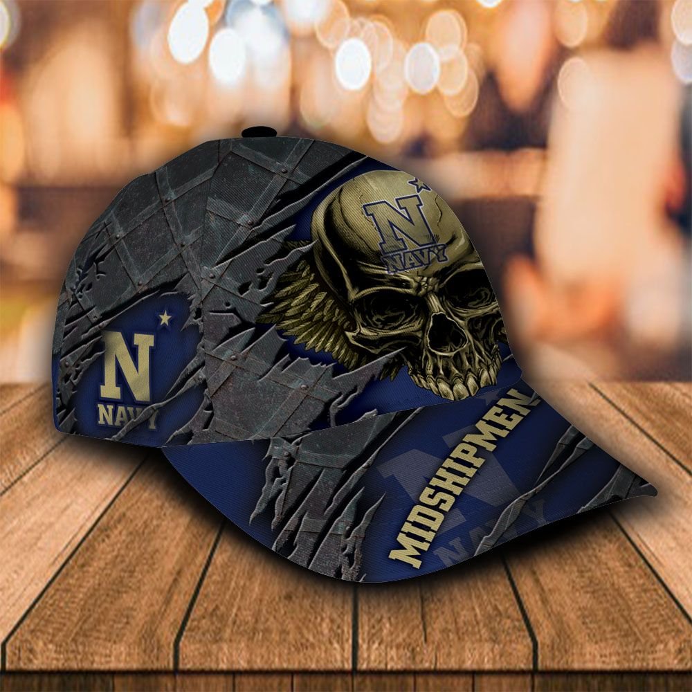 Personalized Navy Midshipmen skull cap hat 4 Personalized Navy Midshipmen skull cap hat 1