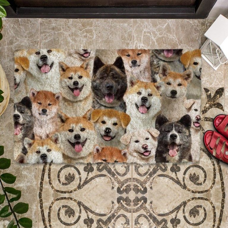 A Bunch Of Akita Inus Doormat1