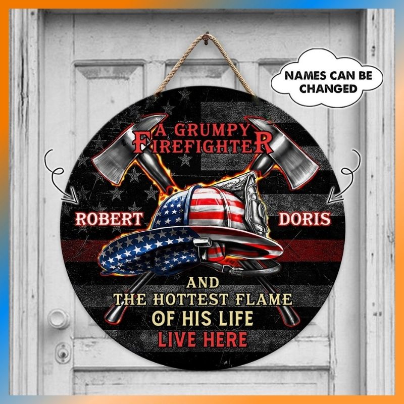 A Grumpy Firefighter And The Hottest Flame Of His Life live here custom name wooden sign 2 A Grumpy Firefighter And The Hottest Flame Of His Life live here custom name wooden sign 1