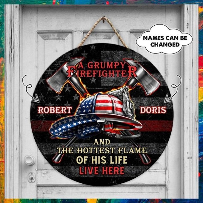 A Grumpy Firefighter And The Hottest Flame Of His Life live here custom name wooden sign 2 A Grumpy Firefighter And The Hottest Flame Of His Life live here custom name wooden sign 2