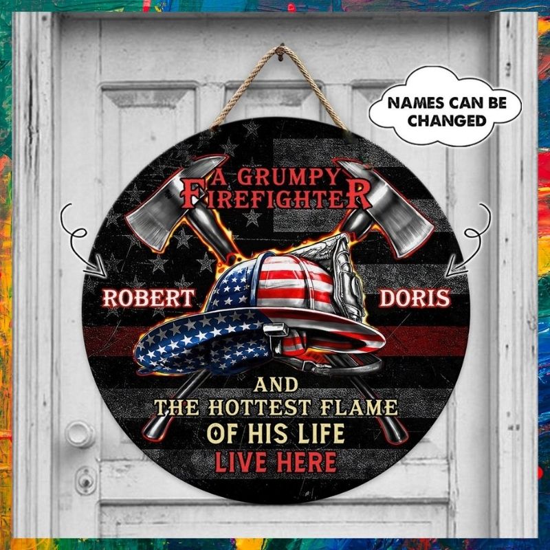 A Grumpy Firefighter And The Hottest Flame Of His Life live here custom name wooden sign 3 A Grumpy Firefighter And The Hottest Flame Of His Life live here custom name wooden sign 2