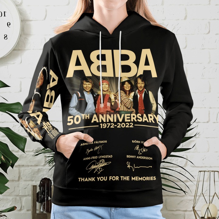 ABBA 50th Anniversary 1972 2022 thank you for the memories 3d shirt, hoodie 2 ABBA 50th Anniversary 1972 2022 thank you for the memories 3d shirt hoodie 2