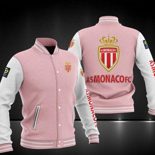 AS Monaco Varsity Baseball Jacket4