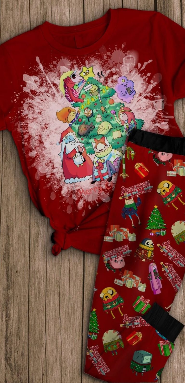 Adventure Time christmas pajamas set