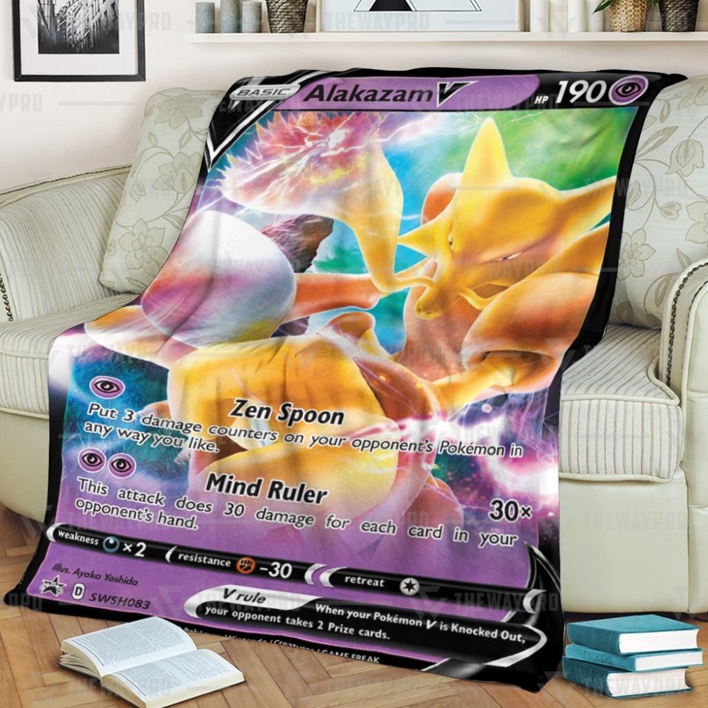 Alakazam V Pokemon Blanket 1