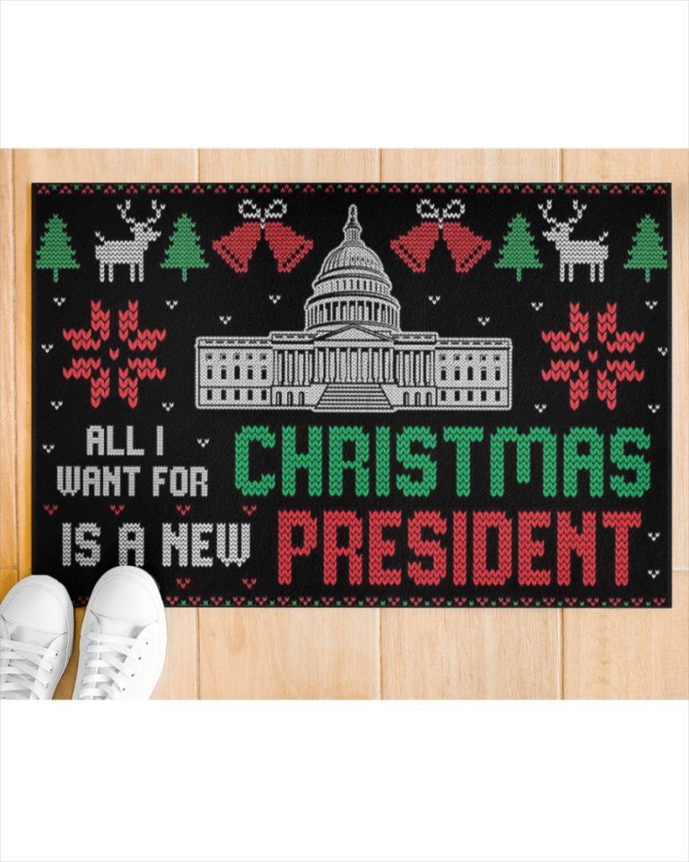 All I want for Christmas is a new president doormat 1