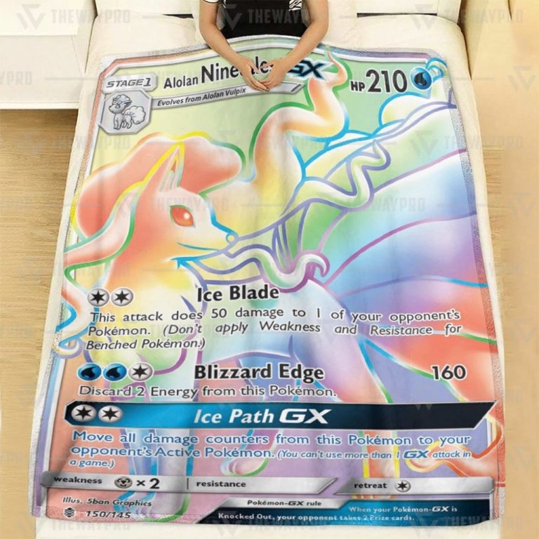 Alolan Ninetales GX Guardians Rising Pokemon blanket 2
