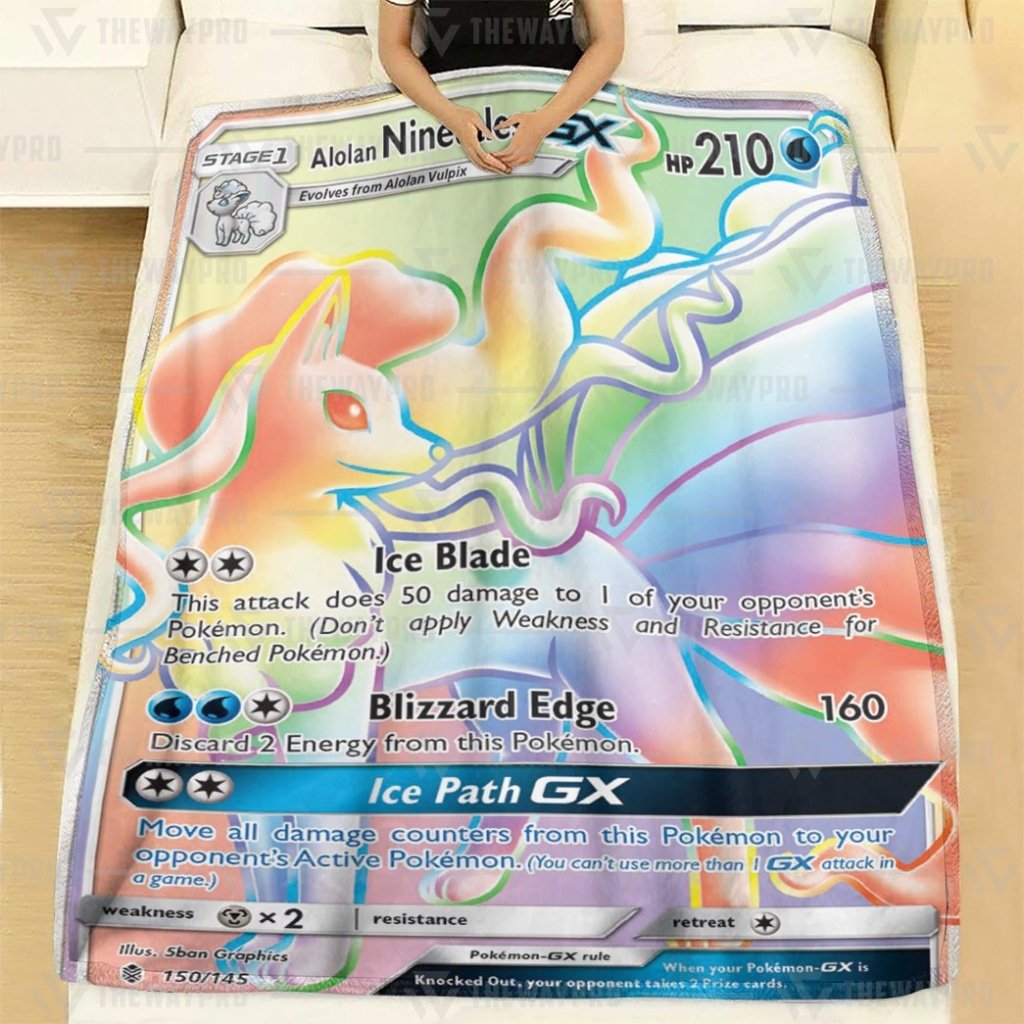 Alolan Ninetales GX Guardians Rising Pokemon blanket 2