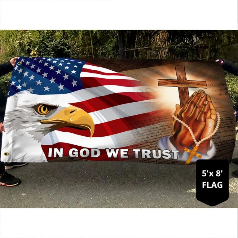 American Eagle In God We Trust Jesus Cross flag 2 American Eagle In God We Trust Jesus Cross flag 2
