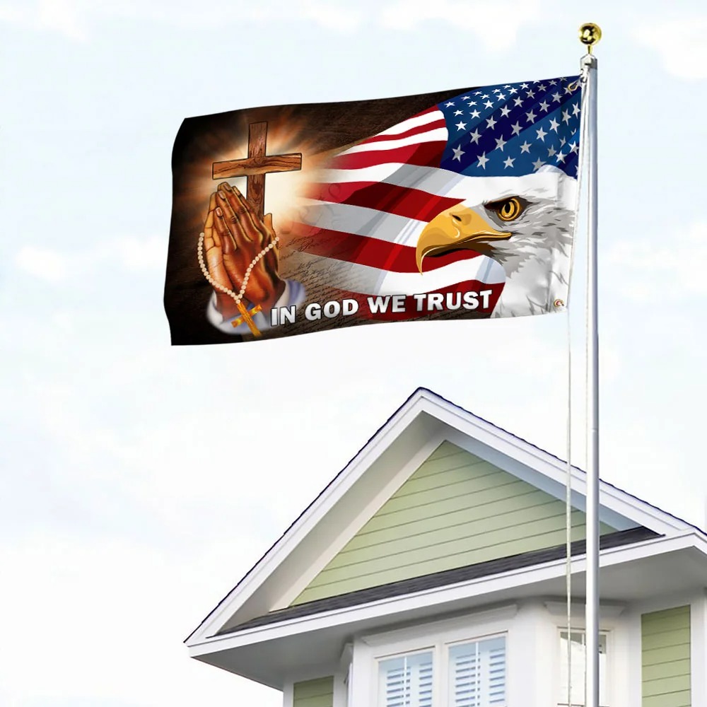 American Eagle In God We Trust Jesus Cross flag 4 American Eagle In God We Trust Jesus Cross flag 3
