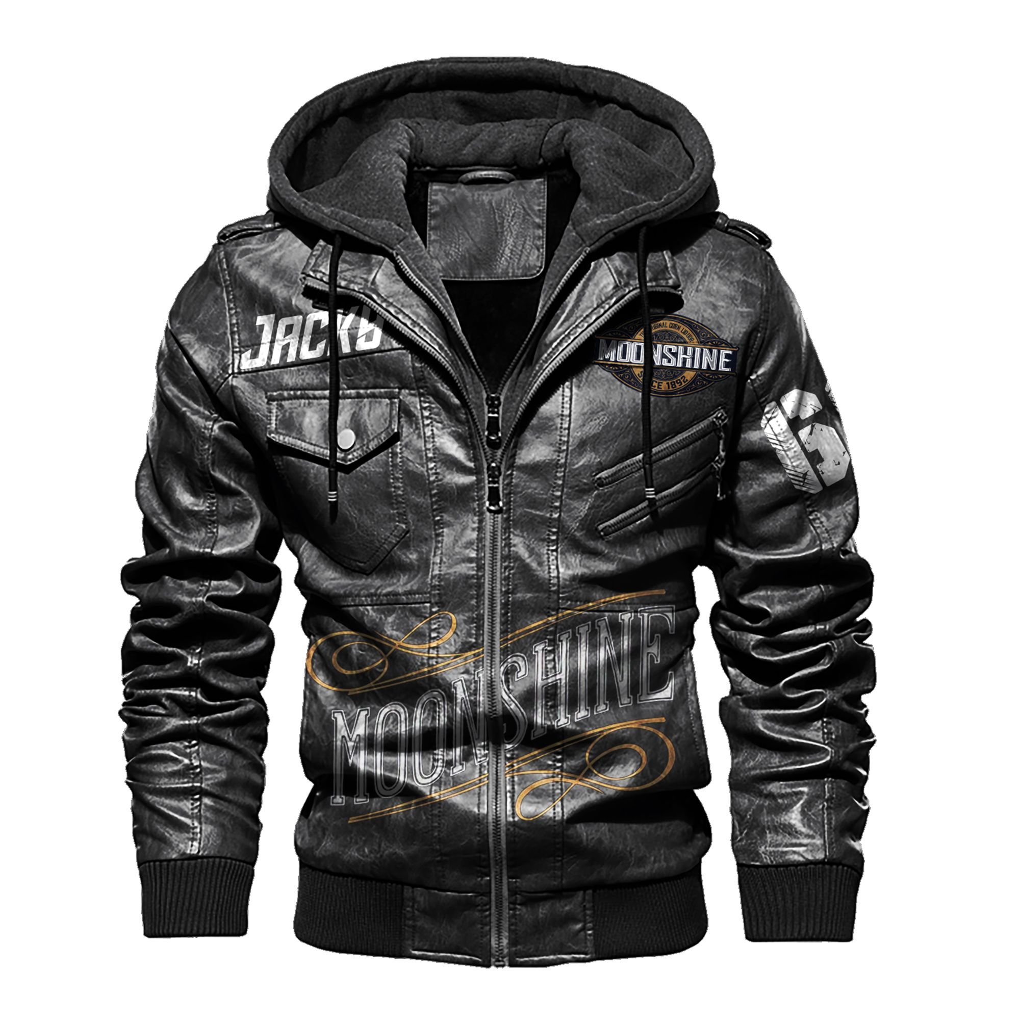 American Midnight Moon Moonshine custom leather jacket 6 American Midnight Moon Moonshine custom leather jacket 1