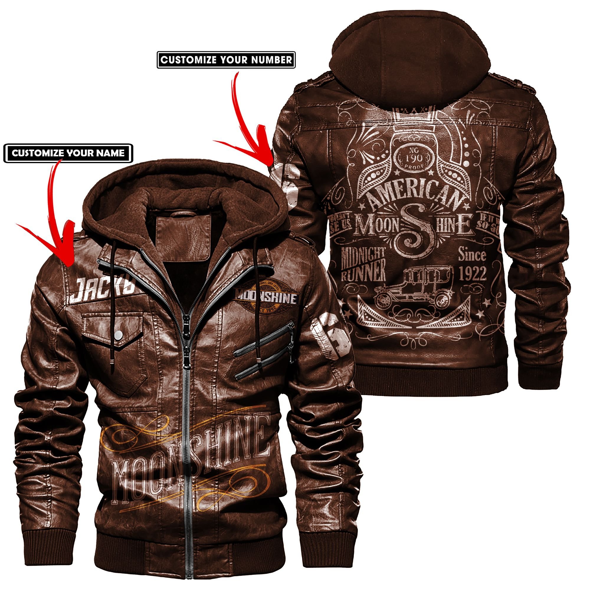 American Midnight Moon Moonshine custom leather jacket 4 American Midnight Moon Moonshine custom leather jacket 3