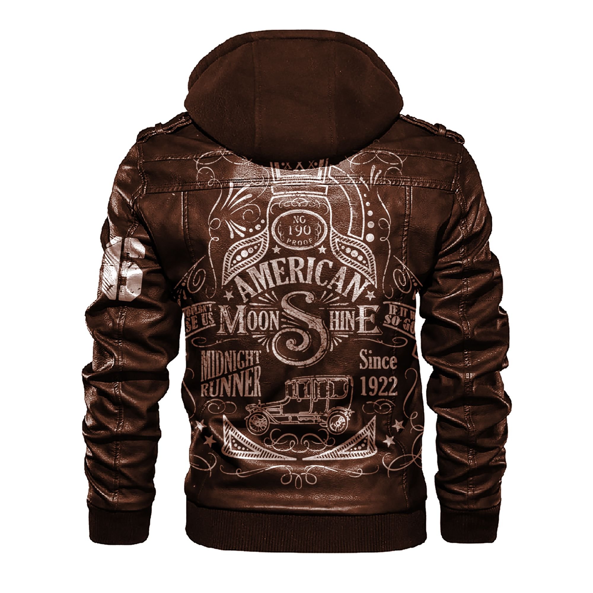 American Midnight Moon Moonshine custom leather jacket 2 American Midnight Moon Moonshine custom leather jacket 5