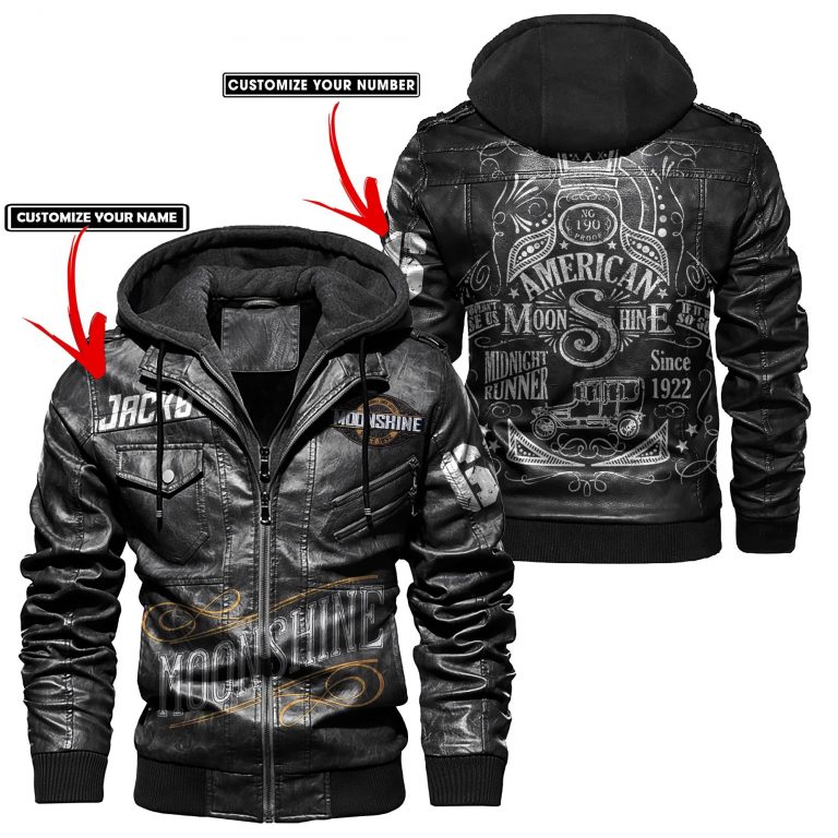 American Midnight Moon Moonshine custom leather jacket