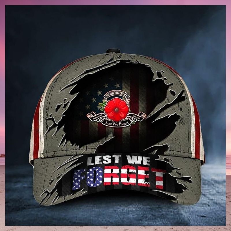 American Remembrance Veteran Day Lest We Forget cap hat 3 American Remembrance Veteran Day Lest We Forget cap hat 1